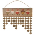 thumbnail image 1 of DIY Wooden Calendar Wall Decor,Family Birthday Board Reminder with Little Round Heart Shaped Pendant,Special Dates Wooden Calendar Board Hanging Ornament for Home Festival Wall Decoration, 1 of 6