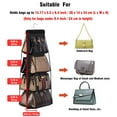 thumbnail image 7 of Lirex 8-Pocket Handbag Hanging Organizer, Foldable Oxford Cloth Closet Organizer, Black, 7 of 7