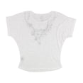 thumbnail image 2 of dELiA*s Womens Neck Chain Graphic T-Shirt, White, Small, 2 of 2