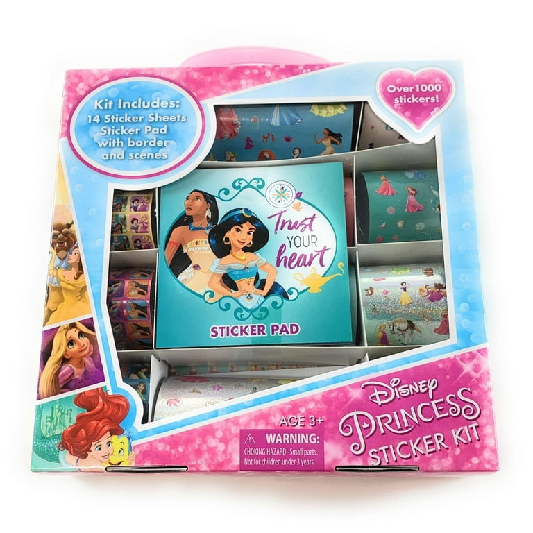 Disney Princess Gift Set Girl Kid Art Activity 7 Piece Cinderella Belle  Pack 