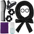 thumbnail image 1 of Kossys Diadema con barra rizadora sin calor, rizador de cabello sin calor para dormir durante la noche, juego de rizador satinado sin calor para cabello largo, negro, 1 unidad, 1 of 1