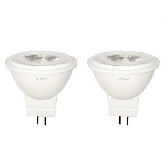 2-LED 3W Light Bulbs MR11 12Volt Fiber Optic Christmas Trees Light Bulb 10W 12V Anyray (Blue)