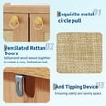thumbnail image 5 of Rattan Shoe Cabinet for Entryway, Farmhouse 5-Tier Wood Shoe Storage Cabinet with Adjustable Shelves and Open Shelf, Freestanding Shoe Rack Organizer for Hallway Living Room, Gray Oak/Dark Oak, 5 of 7