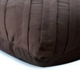 thumbnail image 2 of Throw Pillow Cover, Chocolate Brown Shams, Textured Pintucks Solid Pillow Shams, 24x24 inch (60x60 cm) Pillow Shams, Square Faux Suede Pillow Sham - Contemporary Chocolate Brown, 2 of 3