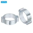 thumbnail image 3 of Unique Bargains 30 Pack 17-20mm Double Ear Hose Clamp, Galvanized Steel Crimp Rings, 3 of 6