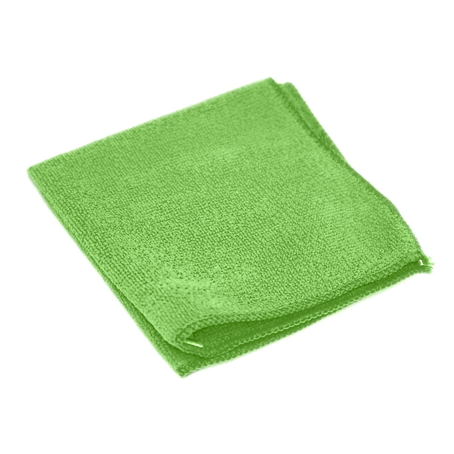 Etienne Alair Super Soft Microfiber Cleaning Cloth - Set of 36 Green Washcloths - 12 x 12 Inches