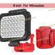 thumbnail image 1 of Piezas de Herramienta Eléctrica de 8" para Mil*wau*kee Batería de 18V Luces de Trabajo LED Lámpara Exterior Linterna de Mano Foco USB Charger, 1 of 10