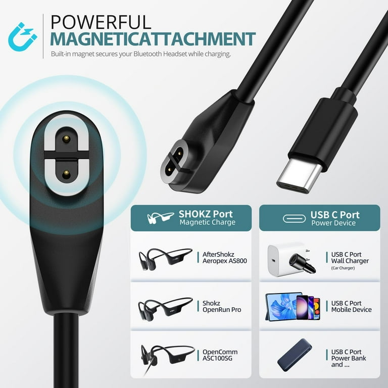 ATOMOTA Magnetic USB-C Charger Cable for Shokz Aeropex AS800
