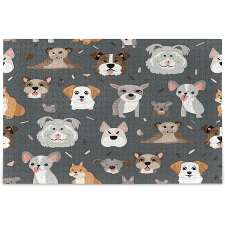 BESTKITTY Puzzle- Cartoon Dog Jigsaw Puzzles,1000 Piece Puzzles for Family - Fun Intellectual Decompressing Educational Games(573)