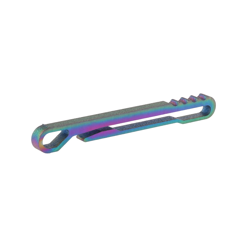 Titanium Alloy Key Ring Belt Quick Draw Keychain Clip Hanging Buckle Corkscrew