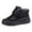 Black, variant on Women's Ankle Boots Winter Lined Leather Comfortable Cushioned Warm Footwear for Ladies Outdoor Walking