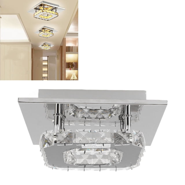 Lámpara De Techo LED, Mini Lámpara Cuadrada Decorativa A Prueba De óxido, 85-265 V, Moderna, Elegante, 3 Colores De Luz Para Comedor Y Pasillo
