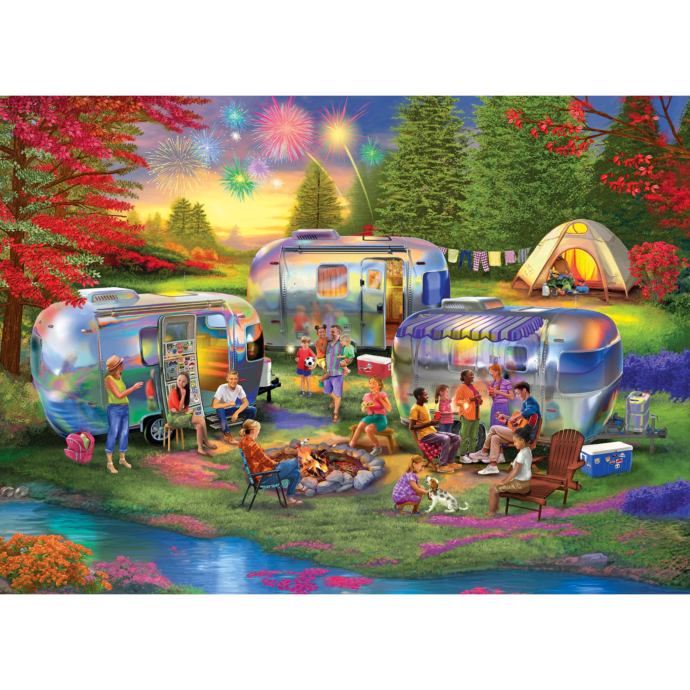 RoseArt Kodak 1000-Piece Shiny Happy Campers Jigsaw Puzzle