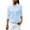 Light Blue, variant on Ltctricy Blouses for Women Dressy Casual Long Sleeve V Neck Solid Color Business Work Tops Loose Office Shirts