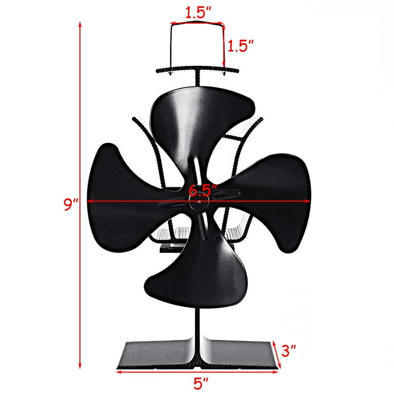 Costway 4 Blades Fireplace Stove Fan Fuel Saving Heat Powered Wood Burner  Eco USB - Walmart.com