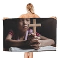 thumbnail image 1 of Cristiano Toalla de playa de secado rápido con diseño temático, regalo para mujeres y niñas, ideal para cumpleaños, fans, amantes de la música, uso en la playa o al aire libre, 78 × 160 cm, 1 of 6