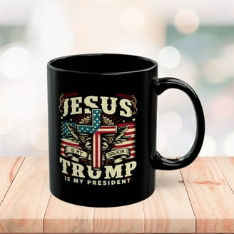 Mug Patriotique 11 Oz – Trump Never Socialist USA MAGA, Tasse à Café Décalée