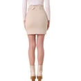 thumbnail image 2 of INSPIRE CHIC Women's Skirt Faux Suede High Waist Casual Belted Pencil Skirts XL Beige, 2 of 6