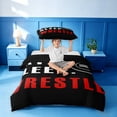 thumbnail image 2 of meiyoeat Wrestle Sport Twin Duvet Cover For Boys,Modern Minimalist Style Twin Bedding For Kids,Black Reversible,2-Piece(No Comforter), 2 of 6