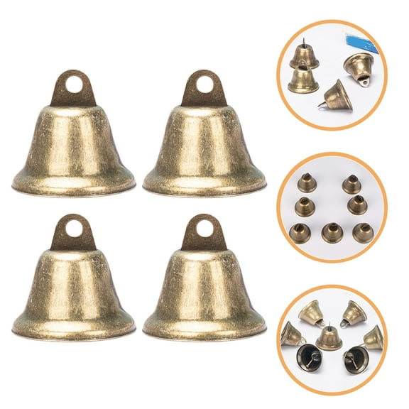 25pcs Brass Color Bells 38mm Iron Hand Bells Jingle Bell for DIY Craft Door Decoration Bell Jewelry Making Accessories Tiny Bells for Dog Collars