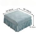 thumbnail image 3 of ATJIA Stretch Ottoman Cover with Skirt Rectangular Storage Texture Footrest Stool Covers Furniture Protector, 3 of 14