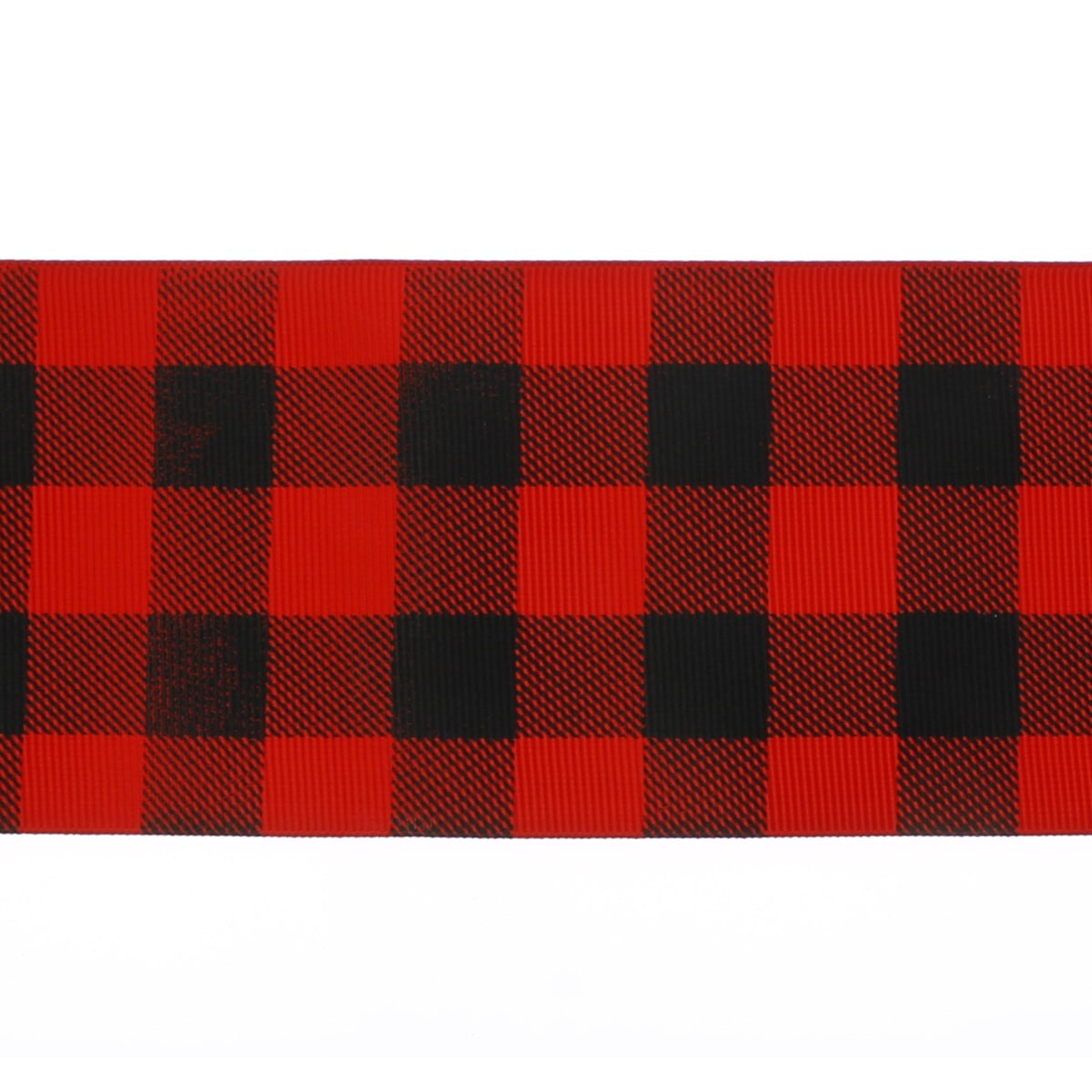 3" Red/Black Buffalo Plaid Grosgrain Ribbon 25 Yard