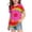 Hot Pink, variant on ITSAME Shirts for Girls, Floral Print Crewneck Short Sleeve Summer Kids Casual Fashion Tops Blue 13-14T