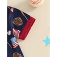 thumbnail image 6 of Bagilaanoe 4th of July Jumpsuit for Newborn Baby Girl Short Sleeve Print Romper 3M 6M 12M 18M Infant Independence Day Clothes, 6 of 7