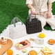 thumbnail image 4 of Ins Fashion Tote Lunchbox Thermal Bag Women Men Bento Storage Insulated Lunch Bag Portable Cooler Picnic Insulation Bags Handbag, 4 of 5