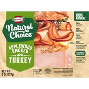 HORMEL NATURAL CHOICE Deli Meat, Gluten Free, Applewood Smoked Turkey, Refrigerated, 8 oz Plastic Resealable Package