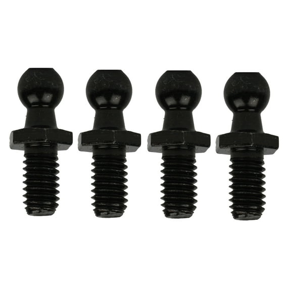 Qty 4 Ball Studs 10mm , 5/16 X 18 Thread Black For Lift New for Car Gas Shock Strut - Lift Supports Depot B-BS10-1B-4-a