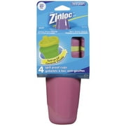 The First Years Ziploc Brand 10 Oz Spill-Proof Cups, 4ct