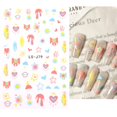 thumbnail image 3 of Tnobhg 2 Sheets Cute Love Heart Nail Art Stickers Sweet Style Ultra-thin Heart Decals DIY Manicure Adhesive Nail Decorations Nail Supplies, 3 of 8