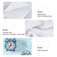 thumbnail image 5 of Blue Alarm Clock Pattern Hand Towels 2 Pack Quick Dry Velvet Soft with Velcro Kitchen Bath 14x18in, 5 of 7