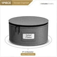 thumbnail image 3 of Sorbus Dinnerware Storage Container Organizer with Lid – China Storage for Salad Plates, Holds Service for 12 with Felt Protectors, Gray (1 Piece), 3 of 6