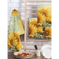 thumbnail image 2 of Sunflower Hand Towels Set, Waffle Weave Kitchen Towels 2 Pieces, Yellow Spring Floral Botanical Microfiber Hair Face Bath Tea Towel Absorbent Quick Drying Cleaning Dish Cloths 15.7"x23.6", 2 of 7