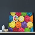 thumbnail image 3 of Zufioo Brightly Colored Cupcakes Print Canvas Decorative Painting with Solid Wood Frame Art Decoration, Suitable for Home and Office Wall Decoration, 3 of 6
