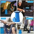 thumbnail image 5 of 2Pcs Folding Camping Stool, Portable Collapsible Retractable Telescopic Folding Stools Height Adjustable (Blue), 5 of 8