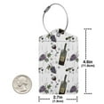 thumbnail image 4 of Disketp 1 Luggage Tag For Suitcase,Wine Bottles And Grapes Leather Baggage Tag With Stainless Steel Loop Privacy Cover For Women Men Girls, 4 of 5