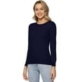 thumbnail image 3 of LANPULUX Chandail en Laine Mérinos 100 % pour Femmes, Manches Longues, Col Roulé, Col Rond, 3 of 5