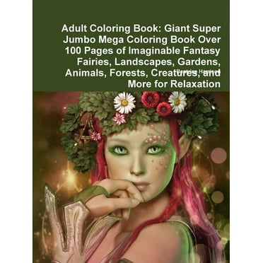 Adult Coloring Book: Giant Super Jumbo Mega Coloring Book 1, (Paperback)