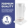 thumbnail image 4 of 1100ML Hydrogen Water Kettle USB Hydrogen Rich Water Generator Kettle Ionized Alkaline Water Electrolysis Pitcher,1 * Hydrogen-rich water bottle 1 * USB power cord 1 * English instruction manual, 4 of 9