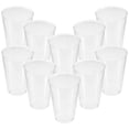 thumbnail image 4 of 50 piezas de plástico duro Tumblers de fiesta transparente vasos de plástico reutilizables tazas de beber tazas de agua de plástico, 4 of 5