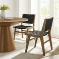 thumbnail image 2 of Side Dining Chair, Walnutt Black, Wood, Kitchen Cafe Bistro Hospitality Restaurant, Modern Contemporary HB36101, 2 of 11
