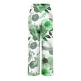 thumbnail image 4 of Womens Wide Leg Palazzo Pants Boho Floral 2025 Summer Beach Culottes Flowy Casual Lounge Trousers for Vacation, 2492 Limited Time, 4 of 5