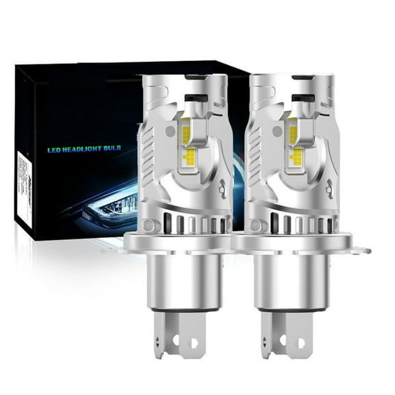 H4/9003/HB2 LED Headlight Bulbs Lamp Light, 100W 20,000LM Super Bright, 6000K Xenon White, Halogen Replacement with Fan for Cars, Motorcycle, Pack of 2