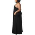 thumbnail image 2 of UKAP Robe Maxi Sans Manches pour Femmes Grande Taille Couleur Unie Bretelles Surdimensionnée Robe de Plage Noire 2TG, 2 of 3