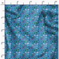 thumbnail image 2 of Soimoi Velvet Fabric Leaves Leaves Print Fabric by The Yard 58 Inch Wide, 2 of 6