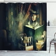thumbnail image 1 of Steampunk Shower Curtain, Artistic Portrait of a Beautiful Steampunk Woman Subculture Themed Atmosphere, Fabric Bathroom Set with Hooks, 69W X 84L Inches Extra Long, Multicolor, by Ambesonne, 1 of 3
