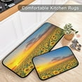thumbnail image 5 of SKYSONIC Sunflowers Sea Kitchen Mats and Rugs Sunset Floral Field Floor Runner Area Rug Washable Carpet Perfect for Living Room Bedroom Entryway,19.7"x27.6"+19.7"x47.2", 5 of 7